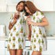 thumbnail image 4 of Easygdp Lovely Avocado Camisón de manga corta para mujer, informal, estampado, 4 of 6