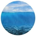 thumbnail image 3 of Bright Sunshine Through Deep Blue Sea Round Rugs -Washable Non-Slip Small Round Area Rug Throw Soft Circle Rugs for Bedroom, Modern Print Indoor Carpet for Entryway Sofa Living Room, 3 of 6