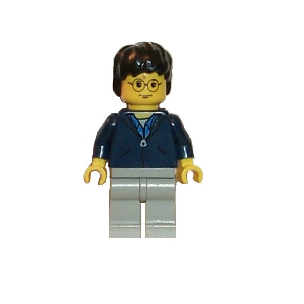 LEGO Harry Potter Harry Potter, Dark Blue Jacket Torso, Light Gray