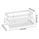 thumbnail image 3 of CaiYueKe Kitchen Countertop Organizer Rack - Sink Side Storage Shelf for Sponge Dishcloth Utensils, Multi-Tier Plastic Drain Board, Knife Chopstick Holder, Space Saver in White Black Gray, 3 of 7