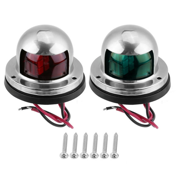 LED Navigation Light, Boat Bow Lamp 2Pcs Red Green Lighting For Pontoon Deck Ship