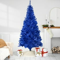 Northlight Artificial Tinsel Christmas Tree - 7' - Blue - Unlit