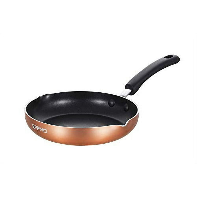 EPPMO Ceramic Nonstick Skillet with Lid, Healthy Non-toxic Frying