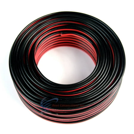 Audiopipe 100' ft 14 Gauge Red Black Stranded 2 Conductor Speaker Wire for Car Home Audio
