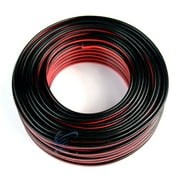 Audiopipe 100' ft 14 Gauge Red Black Stranded 2 Conductor Speaker Wire for Car Home Audio Installation