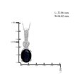 thumbnail image 3 of JewelersClub Silver Necklaces for Women –Silver Necklace for Women .925 Sterling Silver – Sapphire Necklace Centerpiece, White Diamond Accents – Hypoallergenic Pendant, 3 of 4