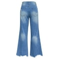 thumbnail image 4 of Sngxgn Denim Jeggings for Women with Pockets Comfortable Stretch Jeans(Blue,M), 4 of 7