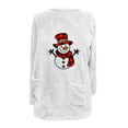 thumbnail image 4 of VgaVtl Womens Christmas Sweatshirts Long Sleeve Fall Winter Womens Sweatshirts No Hood Thick Pockets Graphic Sweatshirt,White 3XL, 4 of 4