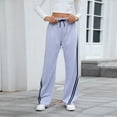 thumbnail image 3 of BRDFRL Women Y2k Vintage Track Pants Drawstring Low Waist Side Striped Sweatpants Straight Leg Loose Fit Joggers Gray XL, 3 of 7