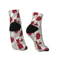 thumbnail image 4 of Bingfone Leaves And Anemone Design Patterned Men'S Women'S Casual Cotton Socks, 4 of 9