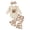 Beige, variant on Xudanell Newborn Baby Girl Football Outfit On Sundays We Watch Football with Daddy Romper Flared Pants Headband 3 Piece Set(Beige, 12-18 Months)