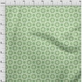 thumbnail image 3 of oneOone Georgette Viscose Green Fabric Artistic Floral & Octagon Shape Geometric Fabric For Sewing Printed Craft Fabric By The Yard 42 Inch Wide, 3 of 4