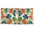 thumbnail image 7 of Yayeee Kitchen Curtains Tier Set of 2 Light Filtering 57"x36" Over Sink Window Panels, White Clover Pattern, 7 of 7