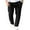 Black, variant on Yuhangmm Men's Casual Pants and Beach Ready Loose Fit Trousers for Spring Summer with Pockets and Solid Color Design Navy S