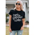 thumbnail image 1 of POGLIP Women's Black EASILY DISTRACTED BY COWBOYS Letter Graphic Tee, 1 of 6
