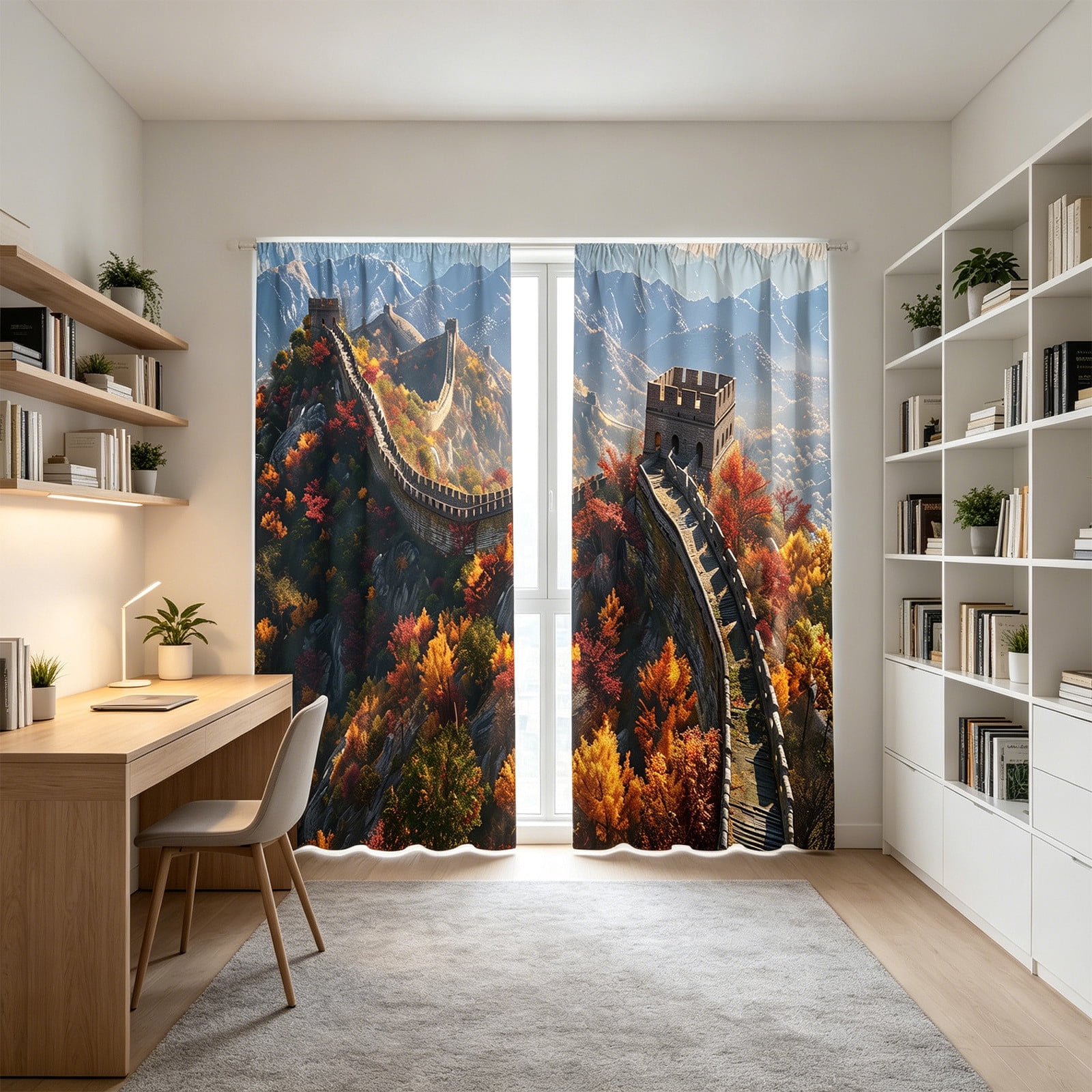 YiJuHui Blackout Window Film Privacy Static Cling Sunshade for Home Office Thermal Insulation Easy Install No Drill Suction Cups Portable Room Darkening Curtains