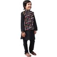 thumbnail image 3 of eloria Kids Nehru Jacket Waist Coat Party Wear Jacket for Boys Casual Wear Black, 3 of 7