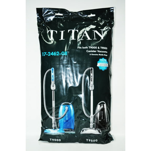 6 Titan Titian T9000 and T9500 Canister HEPA Vacuum Bags Vacuum Cleaner Bags