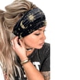 thumbnail image 4 of Banda para el cabello con borde ancho y estampado de estrellas y luna, banda para el cabello con personalidad para ejercicios de yoga y fitness, 4 of 6