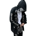 thumbnail image 5 of KelaJuan Female Coat, Rhinestones Skull/ Spider Print Long Sleeve Hooded Jacket with Zipper, 5 of 6