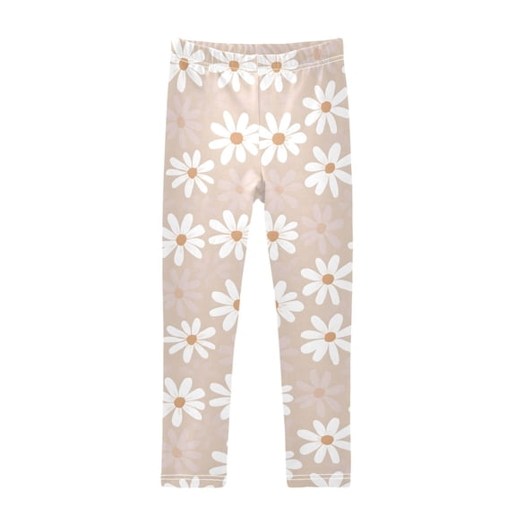 joogoo Girls' Leggings Flower Pattern Yoga Pants 6T