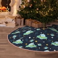 thumbnail image 5 of Sikiie Galaxy With Ufo Nativity Christmas Tree Skirt, Jesus Christian Winter Holiday Tree Mat Decoration(30-48IN)48", 5 of 6