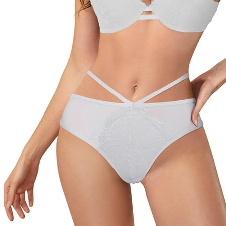 

GWAABD Ladies Panties Size Womens Underwear Cotton Bikini Panties Lace Soft Hipster Panty Ladies Stretch Briefs
