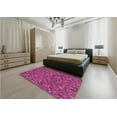 thumbnail image 5 of Ahgly Company Machine Washable Indoor Rectangle Transitional Neon Pink Area Rugs, 2' x 3', 5 of 7