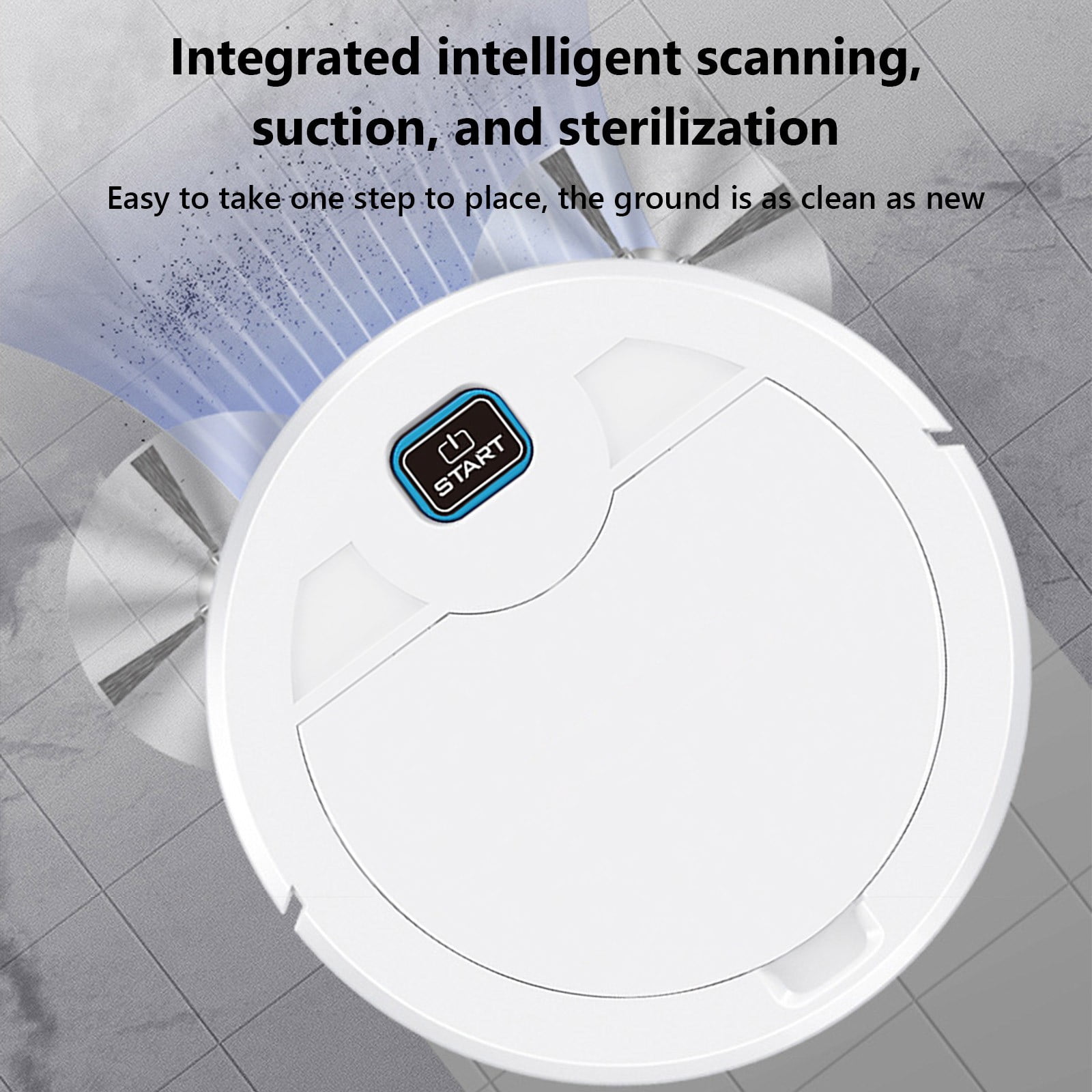 LSLJS Robot Vacuum Cleaners for Home, 3 in 1 Robotic Vacuum Cleaner and Mop Combo With Watertank/Dustbin/Brush, Tangle-Free Strong Suction, Slim, Low Noise, Ideal For Hard Floor Pet Hair