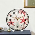 thumbnail image 4 of Yayeee Wall Clock Battery Operated 9.5" Silent Non-Ticking for Living Room, Brown Starfish, 4 of 8