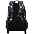 thumbnail image 3 of FORMRS Unisex Backpack Elementary School Travel Bookbag with Reflective Stripes, Red White Stars, 3 of 7