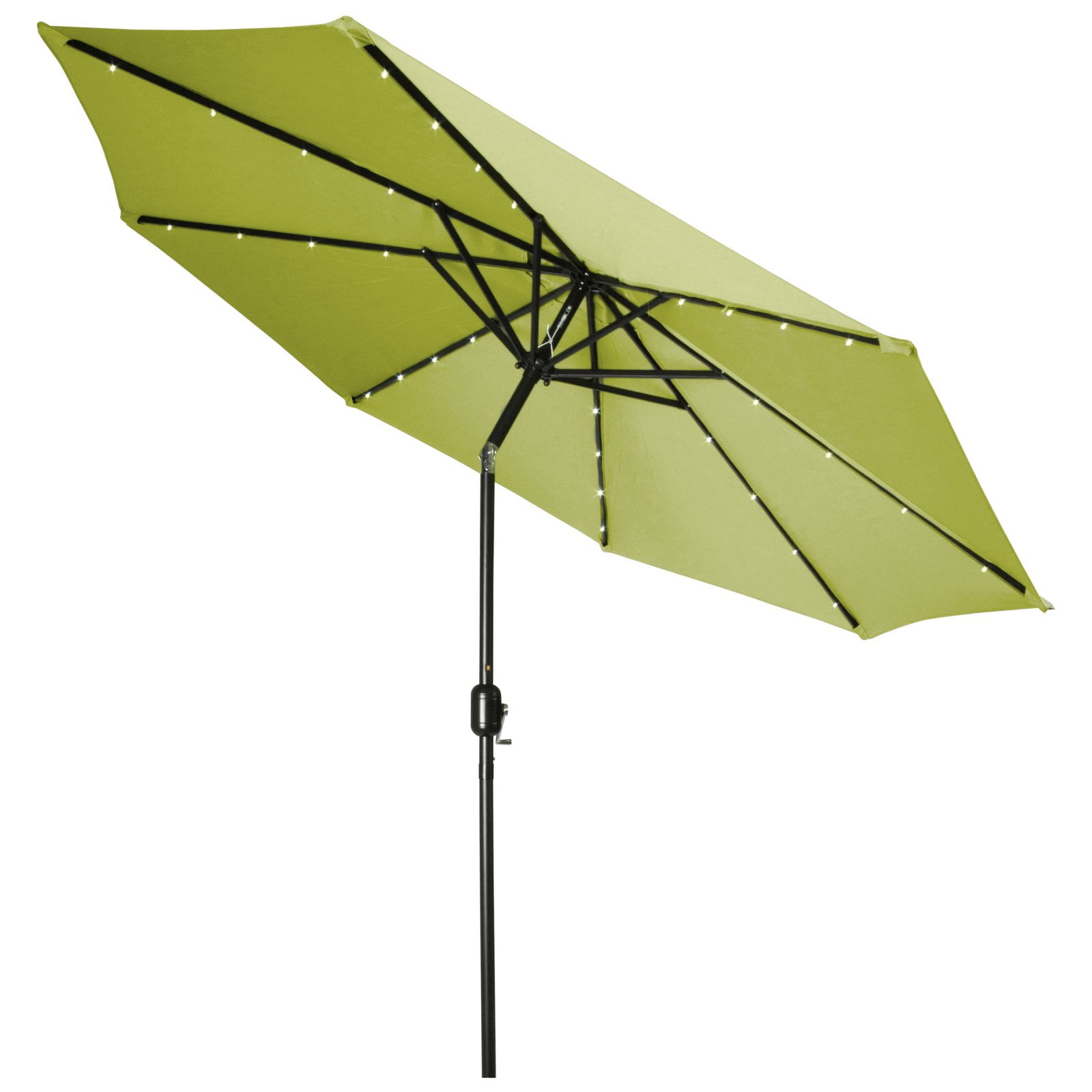 Deluxe Solar Powered LED Lighted Patio Umbrella 9' By Trademark Innovations (Blue) by Trademark Innovations