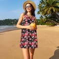 thumbnail image 3 of Fotbe Rose Flowers Vestido de Verano sin Mangas para Mujer – Vestido Midi Línea A, Estilo Camiseta Floral, Vestido Playero Casual y Fluido, 3 of 7