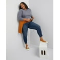 thumbnail image 4 of Hanes Originals Women's Long-Sleeve T-Shirt, Relaxed Fit (Plus Size) Athletic Navy PE Heather 2X, 4 of 6