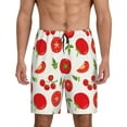 thumbnail image 3 of Lsque Fresh Red Tomato Mens Sleep Pajama Shorts,Short Pajama Pants, Cotton Ultra-Soft Knit-Large, 3 of 9