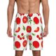 thumbnail image 1 of Balery Fresh Red Tomato Pantalones cortos de pijama de punto de algodón para hombre con cinturilla y bolsillos-Small, 1 of 6