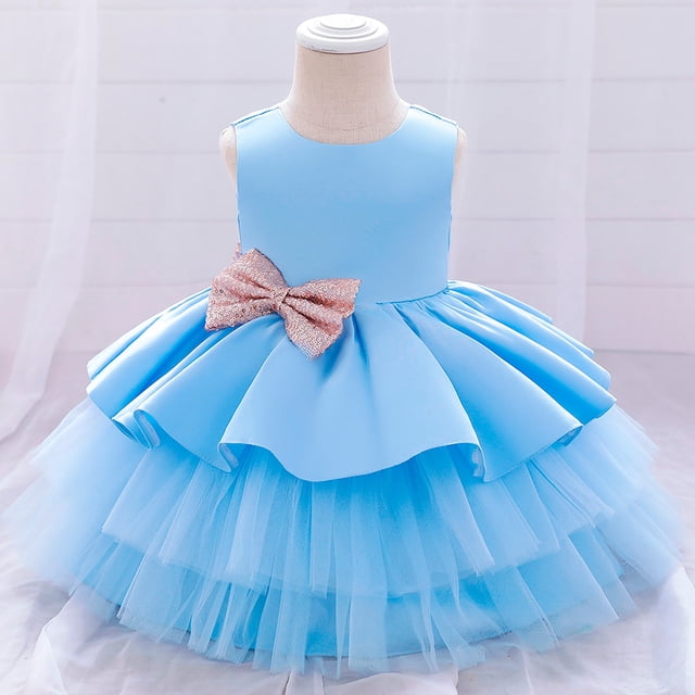 EGNMCR Robes de Soirée pour Femmes, Robes Formelles pour Femmes, Robes de Cocktail pour Femmes Robe pour Tout-Petits Bébés Filles Robe à Paillettes avec Nœud Robe de Fête d'Anniversaire Robe de Mariage Robes pour Enfants Robe Fille