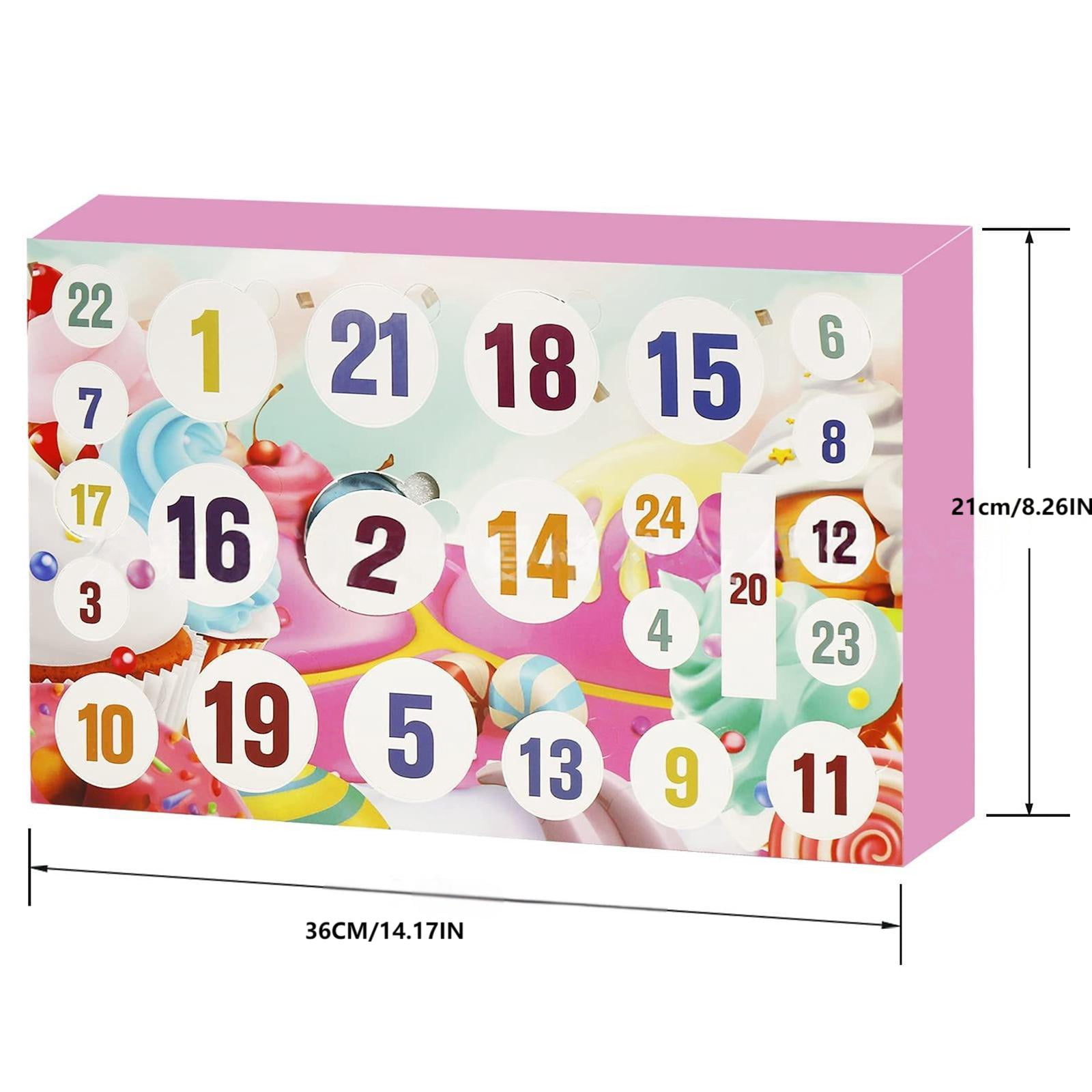 Christmas Countdown Advent Calendar 2025,24 Days Of Surprises With DIY Slime Craft Kit - 9 Pcs Clay Cake Bucket Blind Box,Funny Christmas Gifts Toy For Kids Toddlers Girls Tweens