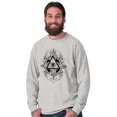 thumbnail image 5 of Triangle Eye Wheel Symbolic Spirit Long Sleeve TShirt Men Women Brisco Brands M, 5 of 6