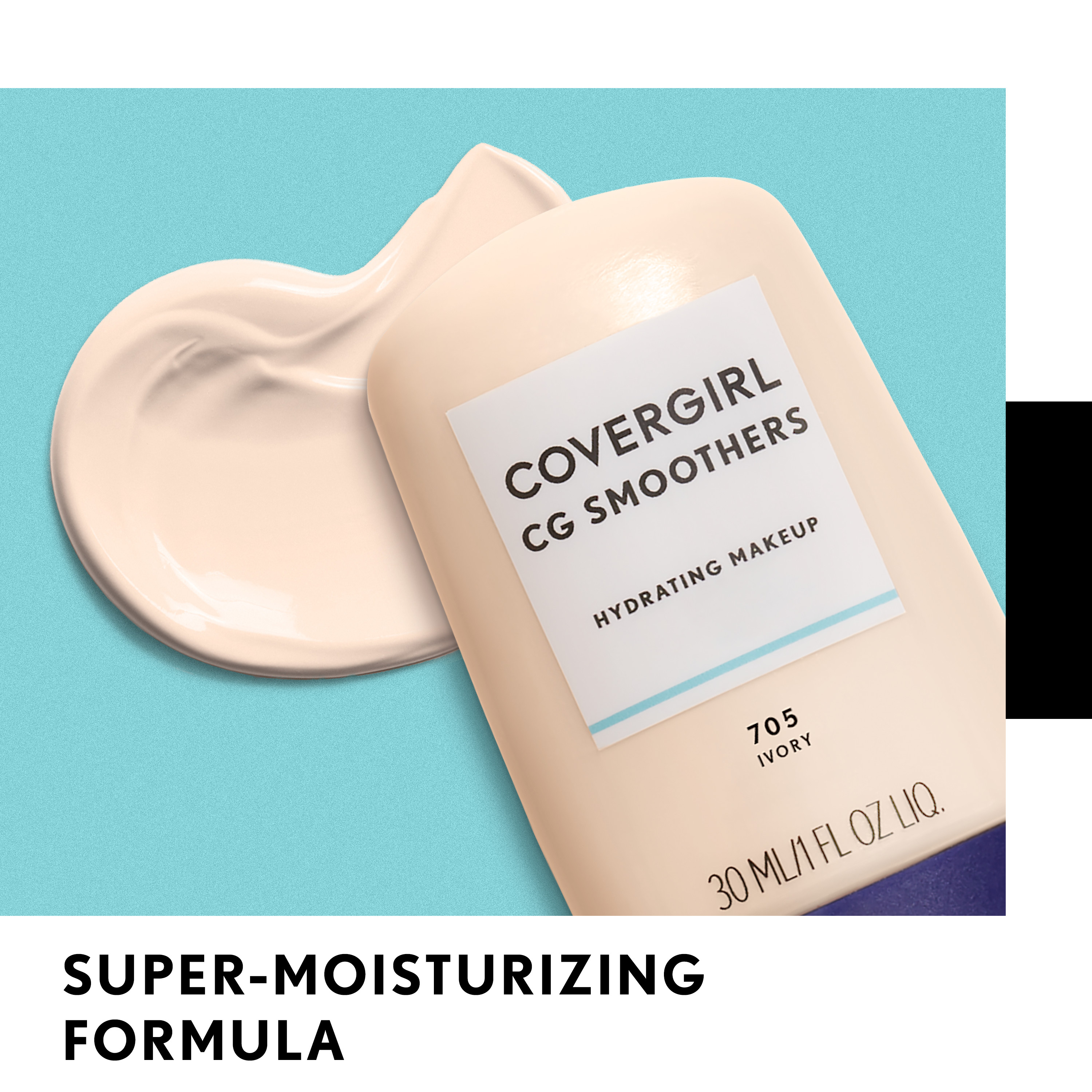COVERGIRL Smoothers Hydrating Foundation, 705 Ivory, 1 Fl Oz, Hydrating Foundation, Cruelty Free Foundation, Liquid Foundation, Cream Foundation, Moisturizing Foundation - image 4 of 9