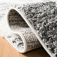 thumbnail image 5 of SAFAVIEH Moroccan Tassel Dawson Geometric Shag Area Rug, Grey/Ivory, 6'7" x 9'2", 5 of 7