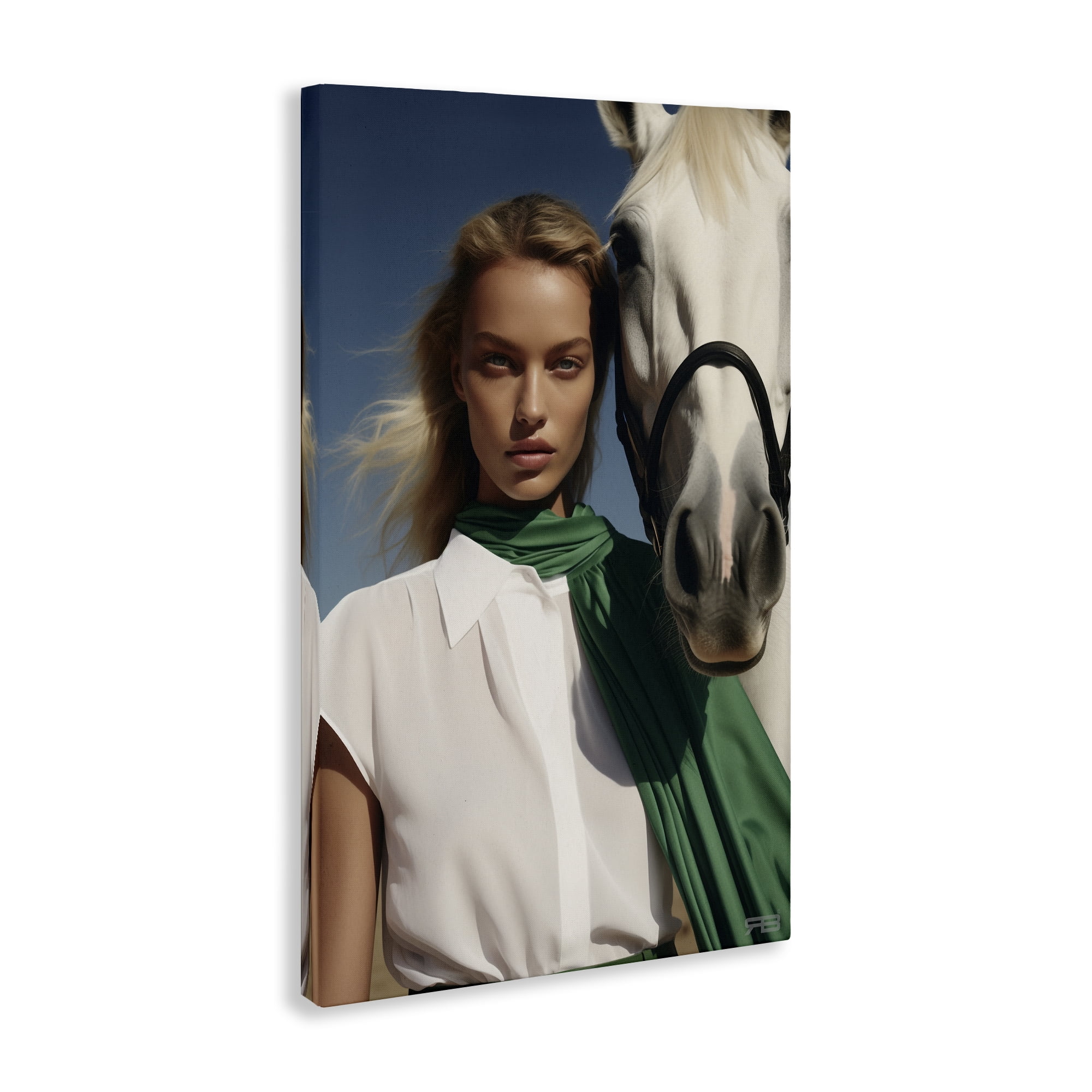 Stupell Industries Horse & Girl Friendship People Painting Wrapped Canvas Art Print Wall Art, 24 x 36