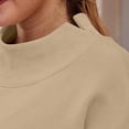 thumbnail image 5 of hoksml Women's Mock Neck Pullover Sweatshirt, Oversized Long Sleeve Top with Convenient Side Pockets, Cozy Casual for Daily Wear, 5 of 8