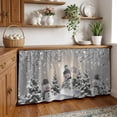 thumbnail image 3 of Grey Christmas Cabinet Curtain 32"Wx55"L, Dustproof Pantry Door Curtain with Self Adhesive Tape, Snowman Winter Snowflake Xmas Tree Tall Storage Cover Privacy Drape for Bathroom Kitchen Laundry Room, 3 of 9