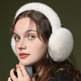 thumbnail image 4 of Ladies Autumn And Winter Warm Ear Warmer Versatile For Cycling And Commuting Thick Ear Earmuff Headband Cover Foldable Ear Warmer Noise uction Earmuffs for Sleeping 180 Earmuffs for Women Knitted, 4 of 4