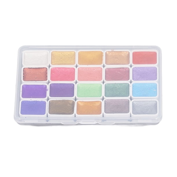 Pintura De Acuarela De Colores Metálicos, Pintura De Acuarela Sólida De Colores Vibrantes, Brillo De Alta Saturación Para Resaltar