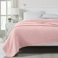 thumbnail image 2 of Lightning Deals Prime 100% Cotton Blanket for Bed - Breathable and Soft, Waffle Weave Blanket for Summer Spring, Soft Lightweight Breathable Bed Blanket for All Season, 66x90 Inches Pink, 2 of 7