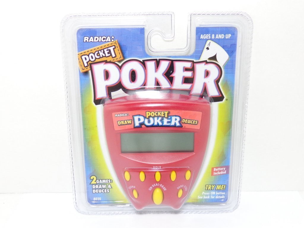 Inc 2006 Mattel Radica Pocket Poker Draw Poker & Deuces Wild LCD Handheld #17008 