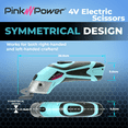 thumbnail image 6 of Pink Power Electric Fabric Scissors Box Cutter for Crafts, Sewing, Cardboard, Carpet, & Scrapbooking - Heavy Duty Professional Shears Cutting Tool - Aqua Splash Automatic Cordless Electric Scissors, 6 of 15