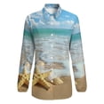 thumbnail image 4 of Starfish Beach Long Sleeve Blouse Woman Streetwear Casual Shirts Summer Oversize Woman Streetwear Clothing Birthday Present, 4 of 7